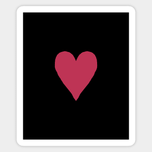 Small Viva Magenta Heart Pantone Color of the Year 2023 Sticker